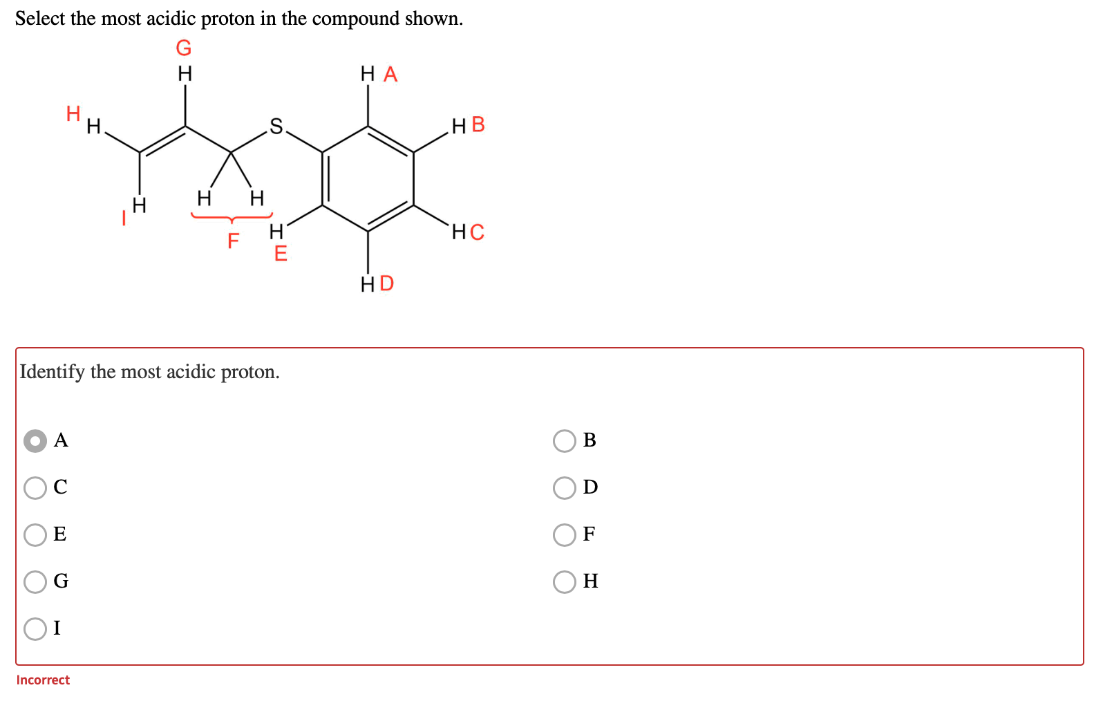 Solved Select The Most Acidic Proton In The Compound Shown. | Chegg.com