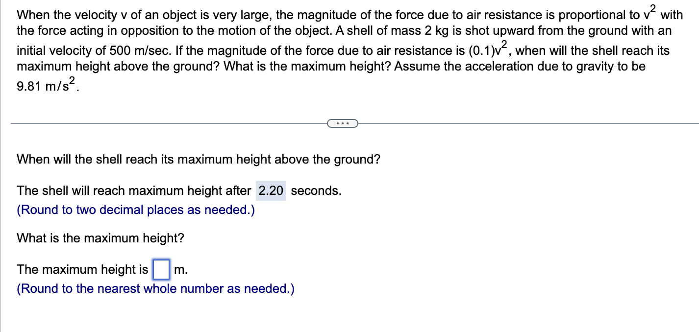 solved-when-the-velocity-v-of-an-object-is-very-large-the-chegg