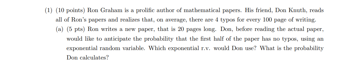 Solved (1) (10 points) Ron Graham is a prolific author of | Chegg.com