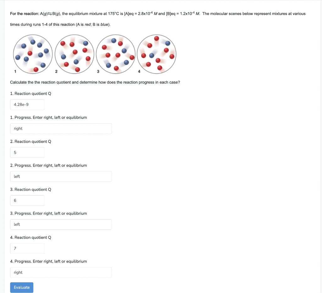 Solved For The Reaction: A(g)B(g), The Equilibrium Mixture | Chegg.com