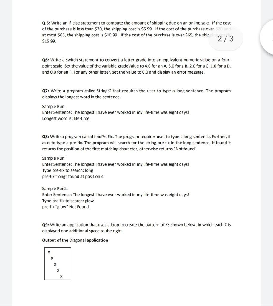 Solved Program 1: Write A Program To Compute The Sum And The | Chegg.com