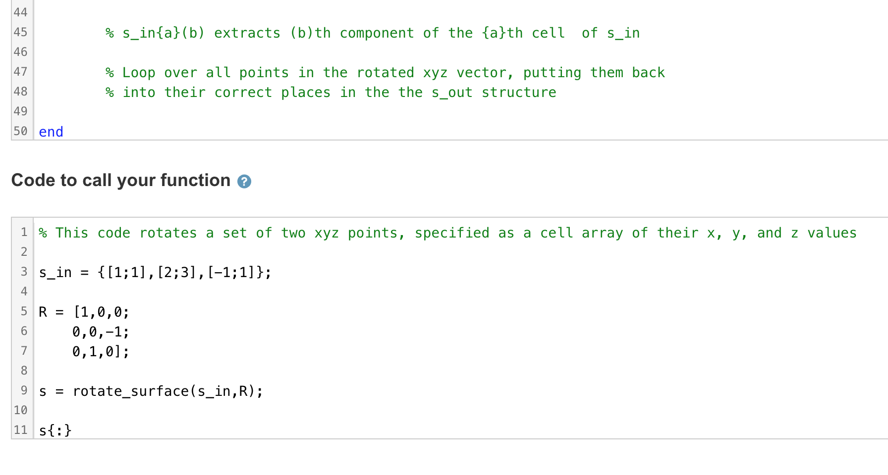Rotate a set of points defining a surface by a | Chegg.com