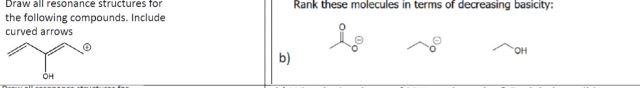 Solved Rank these molecules in terms of decreasing basicity: | Chegg.com