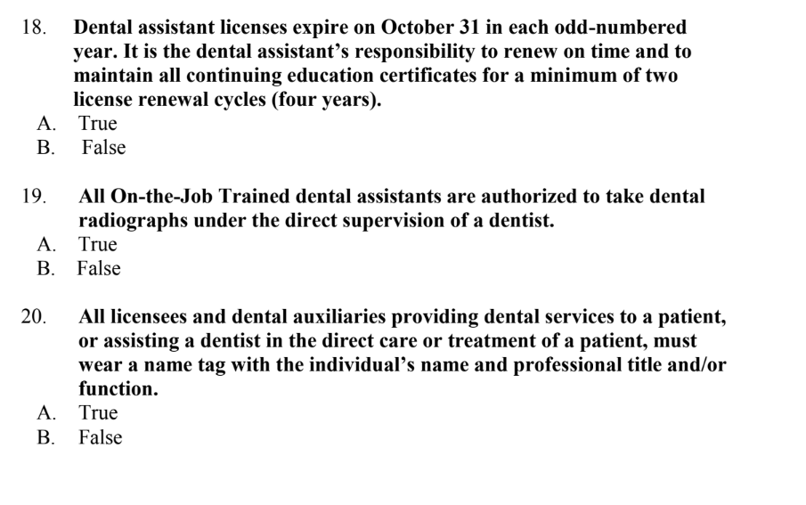 Solved 18 Dental Assistant Licenses Expire On October 31 In Chegg Com   PhpW6jdLD