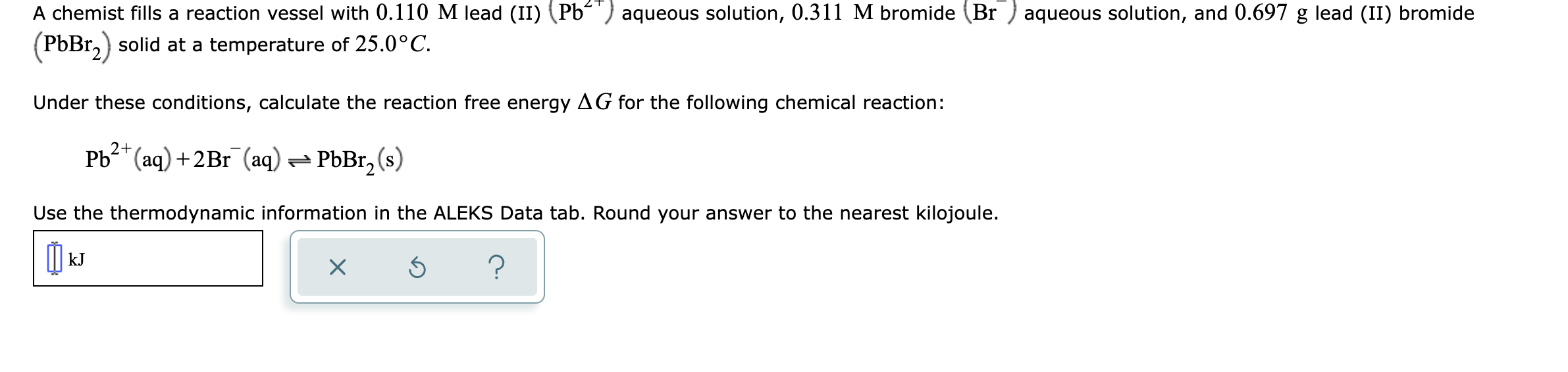 Solved A Chemist Fills A Reaction Vessel With 0.110 M Lead | Chegg.com