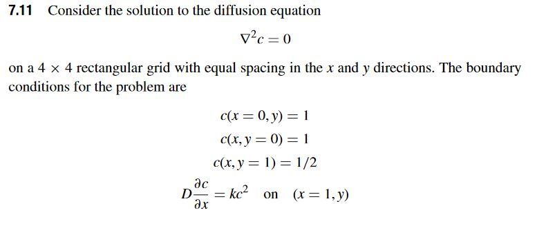 7.11 Consider the solution to the diffusion equation | Chegg.com