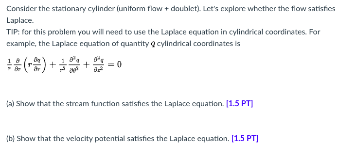 Solved Consider the stationary cylinder (uniform flow + | Chegg.com