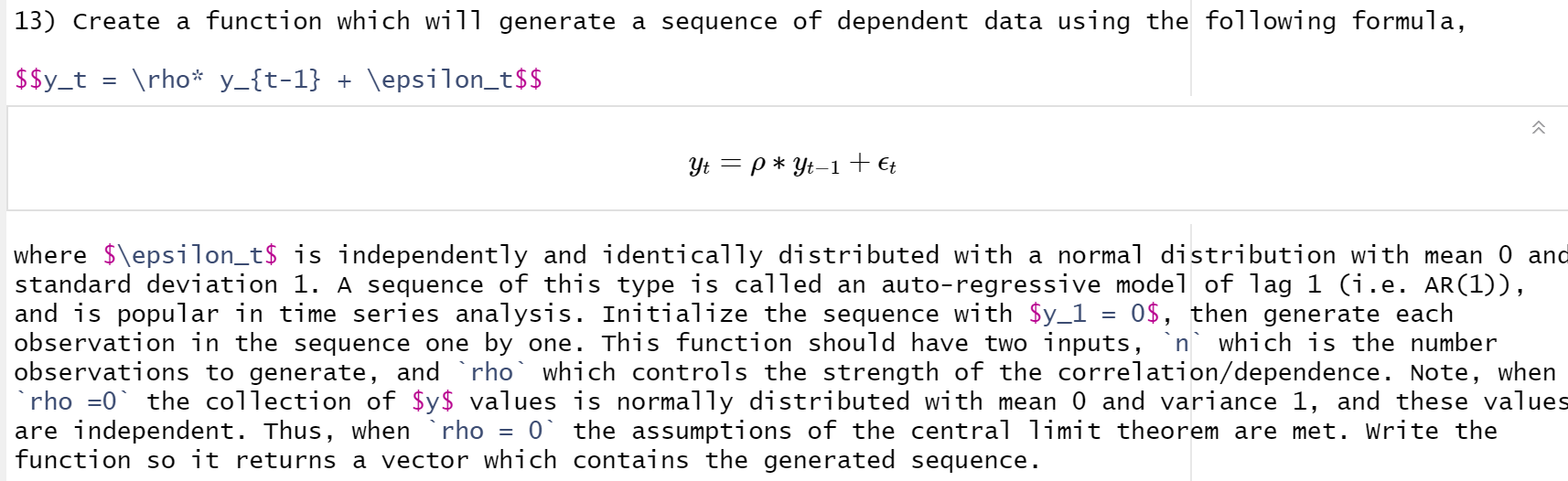 13) Create a function which will generate a sequence | Chegg.com