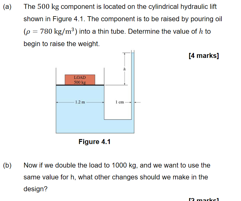 Solved (a) The 500 kg component is located on the | Chegg.com