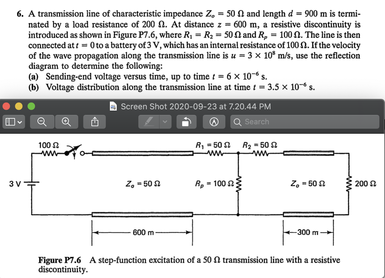 Solved 6. A transmission line of characteristic impedance Z