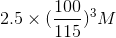 2.5 x 100 -)3M 115