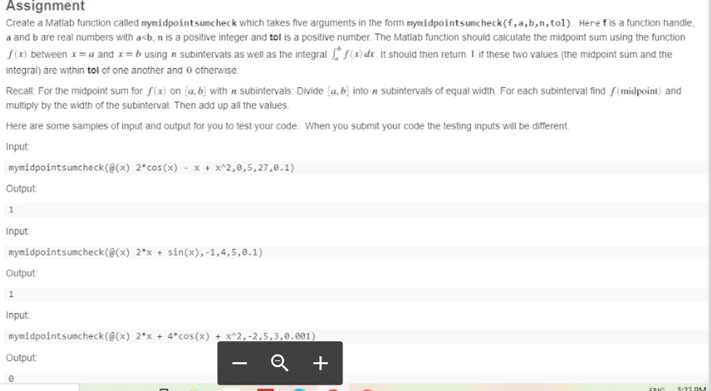 Solved Assignment Create A Matlab Function Called | Chegg.com