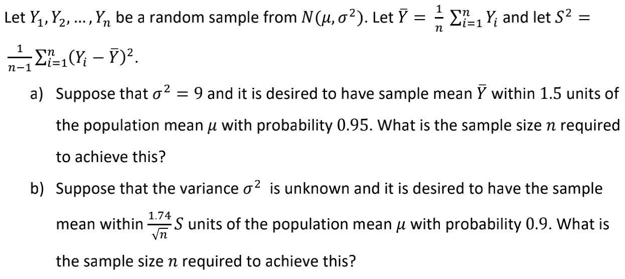 Solved = Let Y., Y2, ..., Yn Be A Random Sample From | Chegg.com