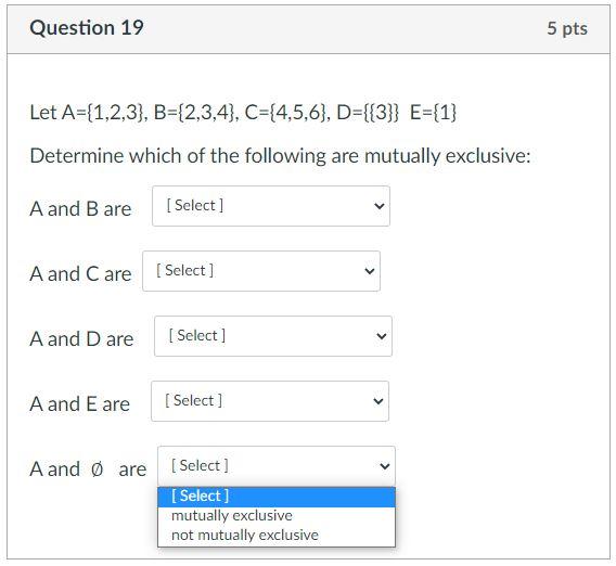 Solved Question 19 5 pts Let A={1,2,3), B={2,3,4}, | Chegg.com