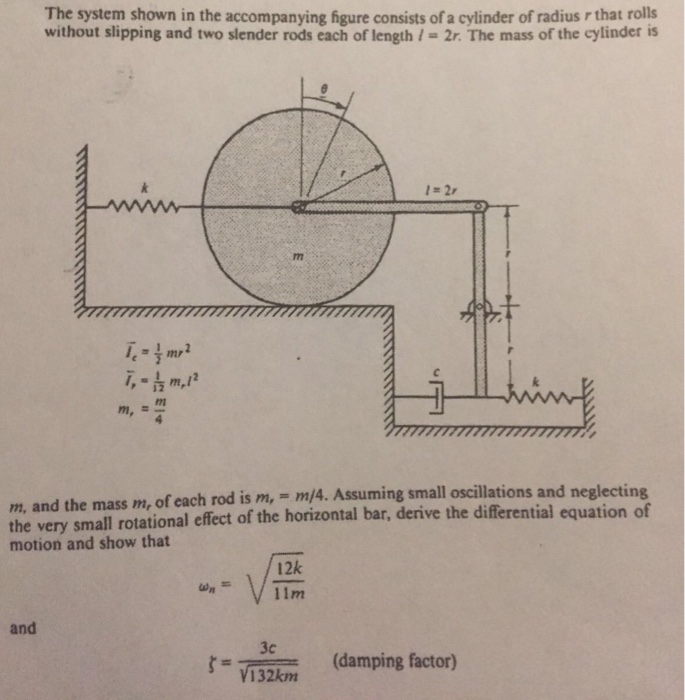 Solved The system shown in the accompanying figure consists | Chegg.com