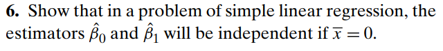 Solved 6. Show that in a problem of simple linear | Chegg.com