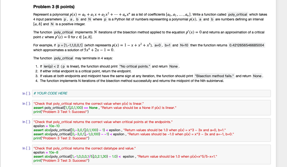 Problem 3 6 Points Represent A Polynomial P X A Chegg Com