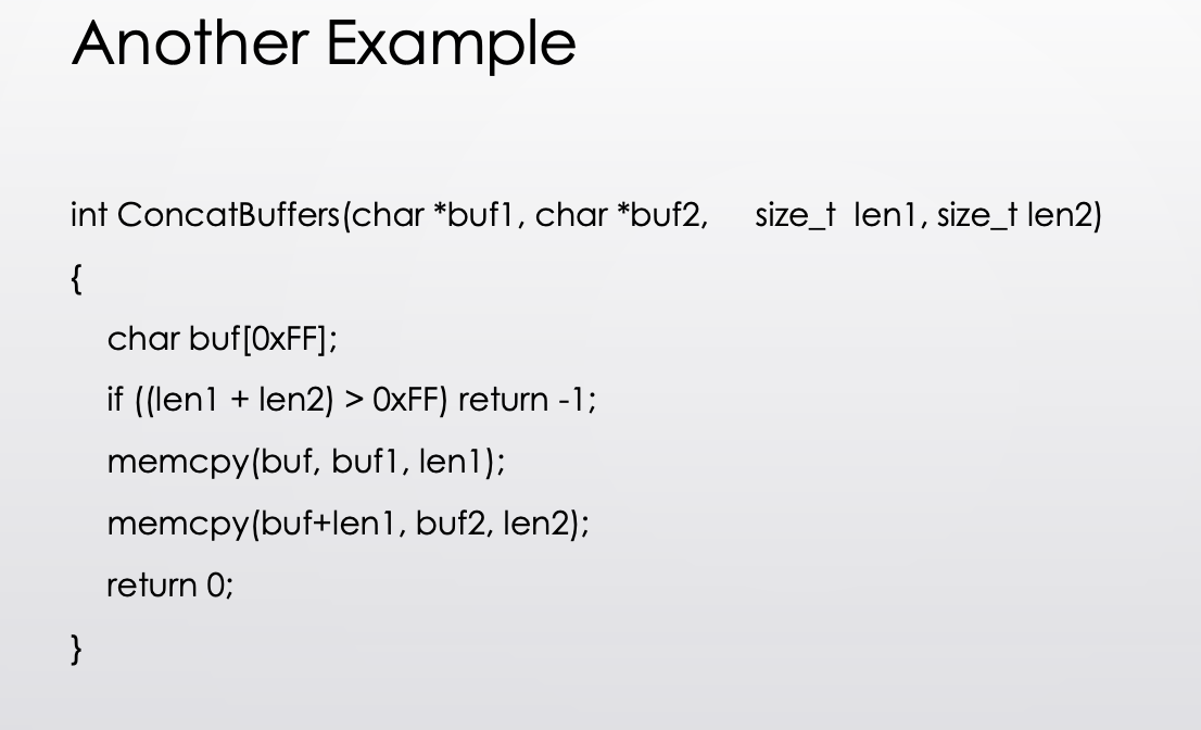 Integer Overflow Vulnerabilities Example (from | Chegg.com