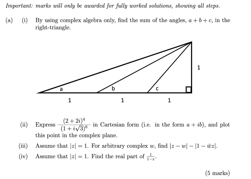 Solved Important: marks will only be awarded for fully | Chegg.com