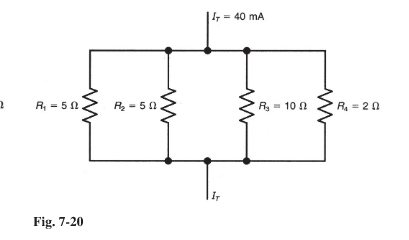 Solved for the current divider shown , solve for the each | Chegg.com