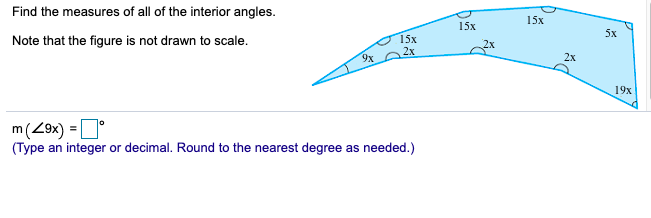 Solved Find the measures of all of the interior angles. | Chegg.com