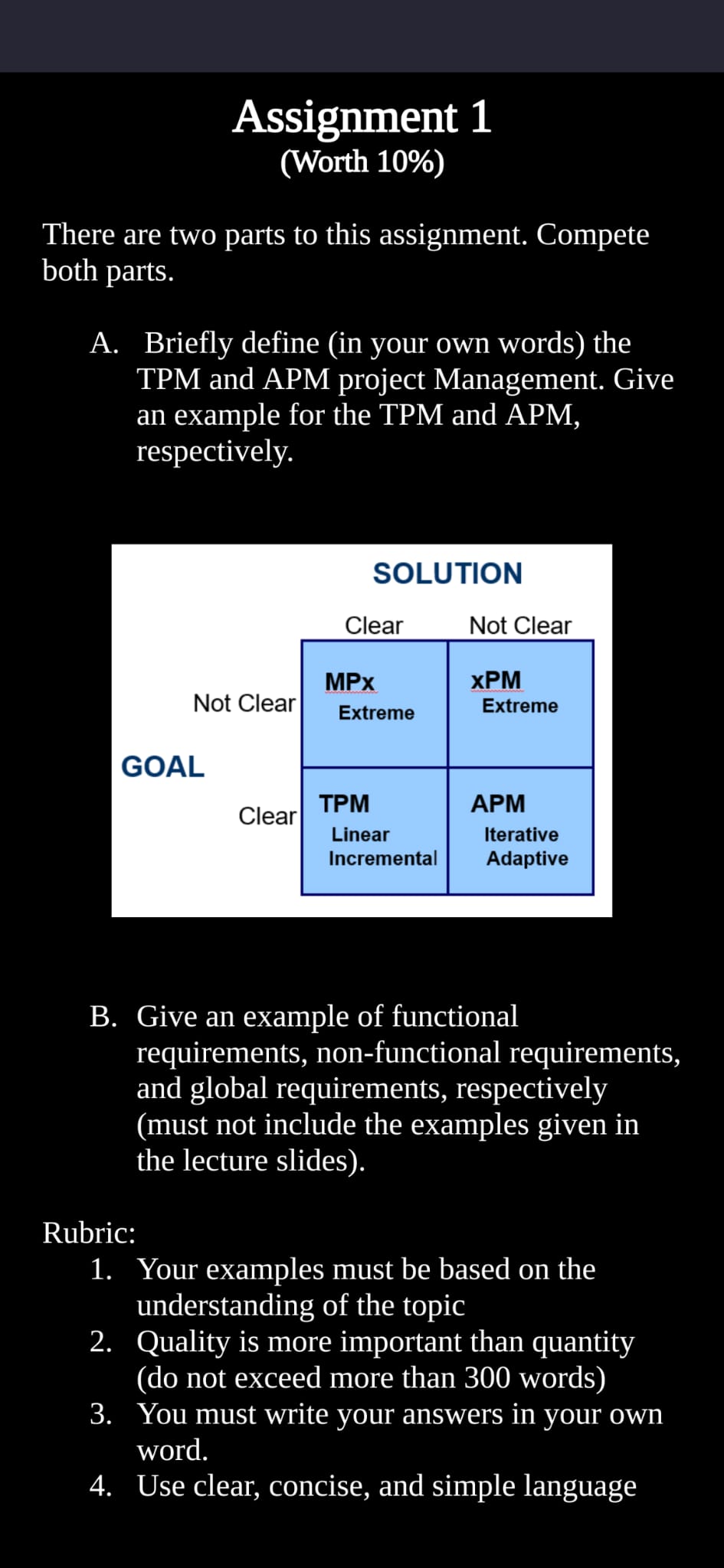 Solved question1 Briefly define in your own words the TPM