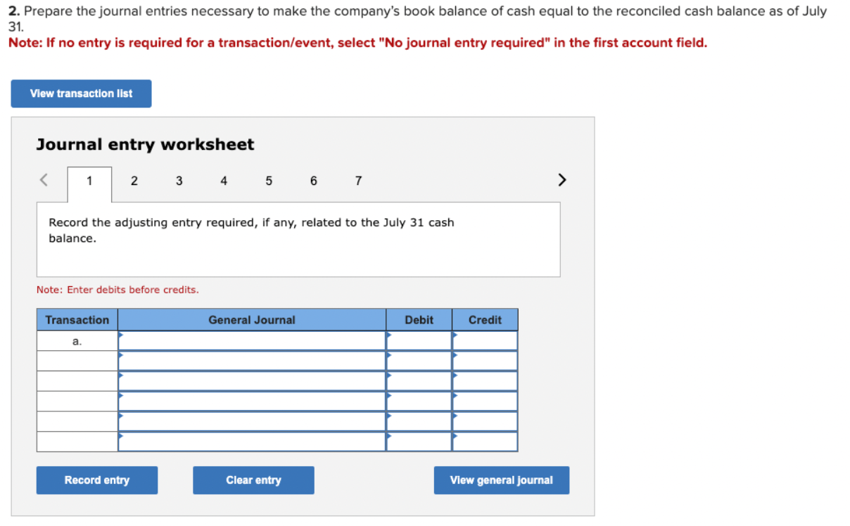Solved 2. Prepare the journal entries necessary to make the | Chegg.com