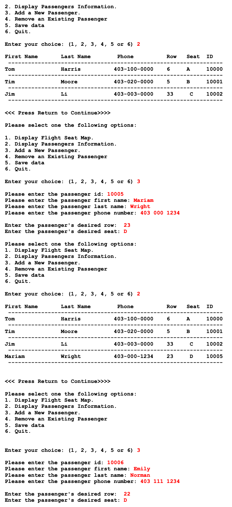 Develop a small “Airplane Management Program” in C++ | Chegg.com