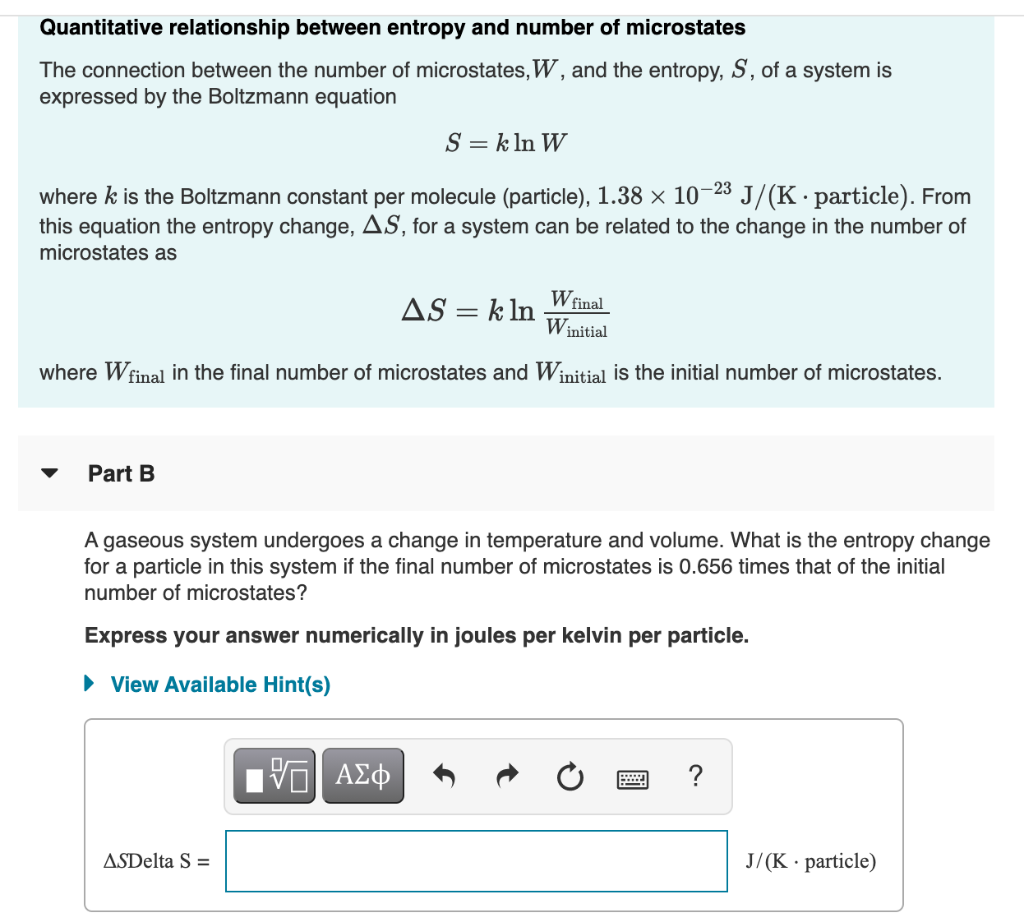 Solved A gaseous system undergoes a change in temperature