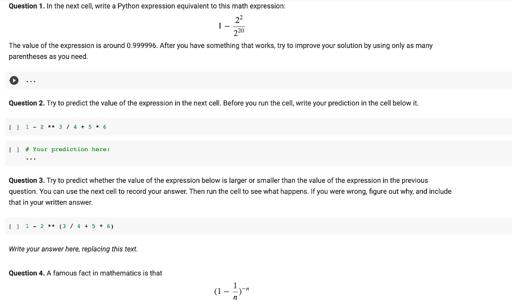 Solved Question 1. In the next cell, write a Python | Chegg.com