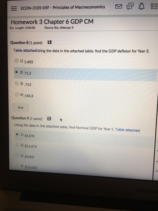 Solved ECON-2105-05F Principles of MacroeconomicsAE Homework | Chegg.com