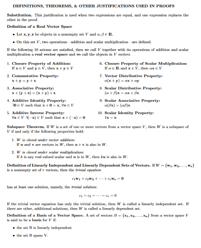 Solved VECTOR SPACE PROOFS Prove: If x, y, and z are any