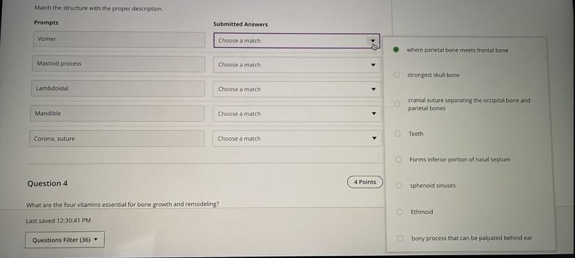 Solved Match the structure with the proper | Chegg.com