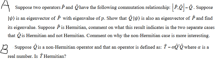 Solved Suppose Two Operators E And ộ Have The Following C Chegg Com