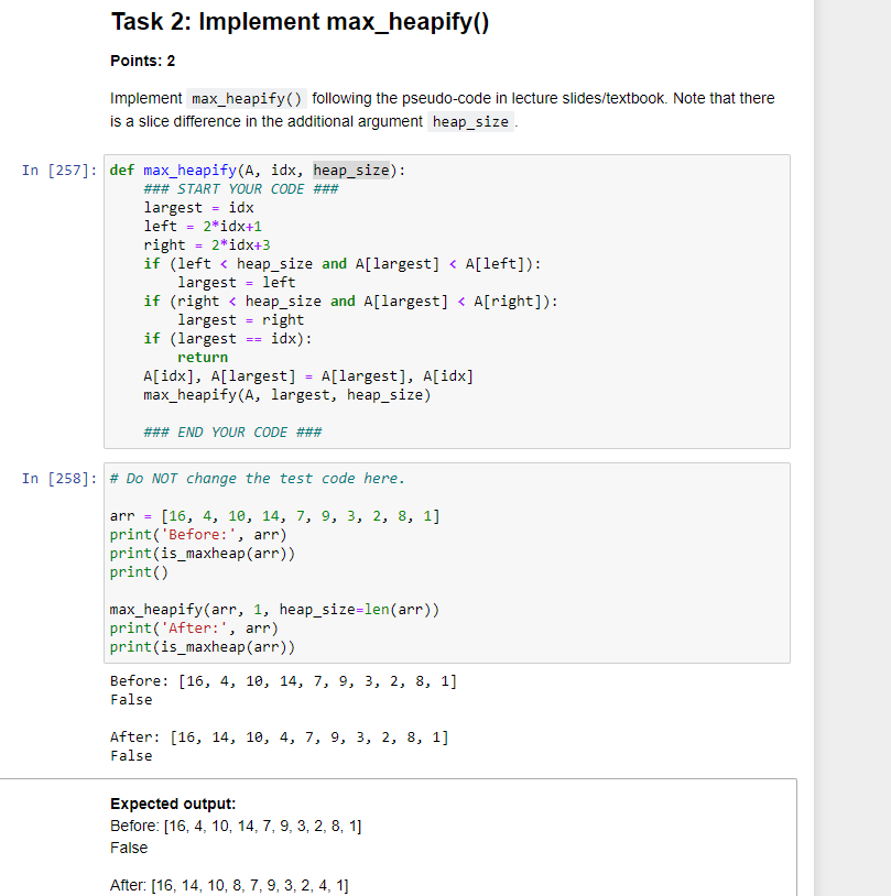 Solved Subject- Algorithms Hello, I Already Complete Task 1 | Chegg.com