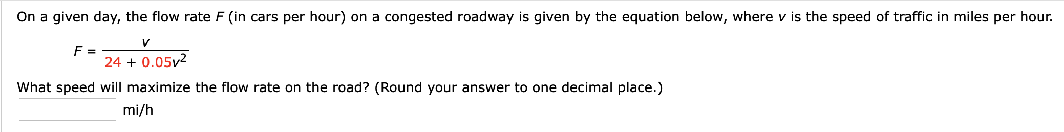 Solved On A Given Day The Flow Rate F In Cars Per Hour Chegg Com