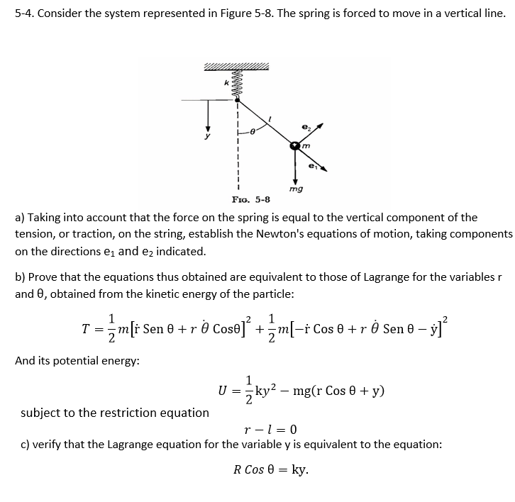 Solved 5-4. Consider The System Represented In Figure 5-8. 