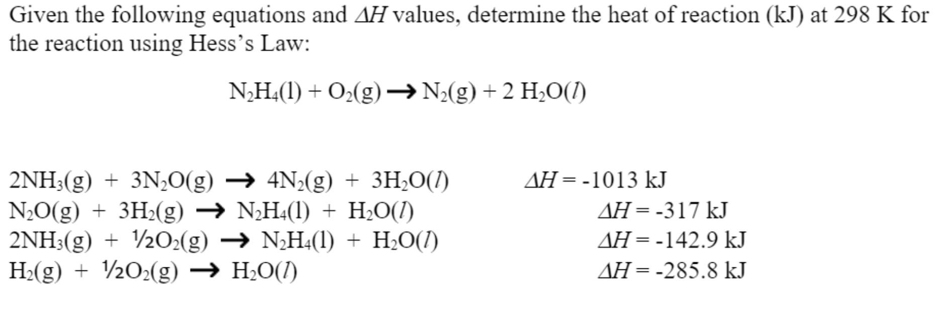 Solved Use The Standard Enthalpies Of Formation From Your | Chegg.com