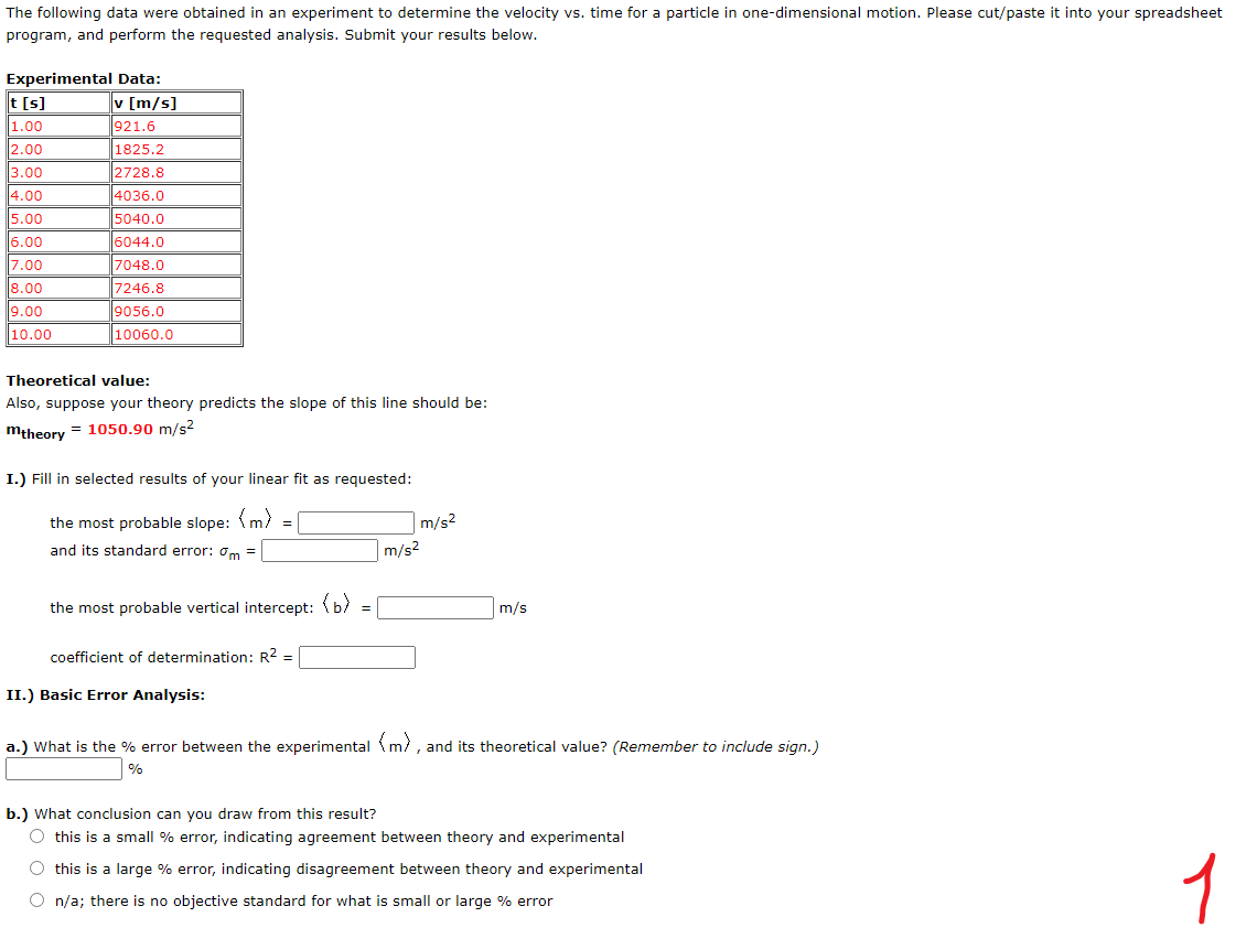 Solved The following data were obtained in an experiment to | Chegg.com