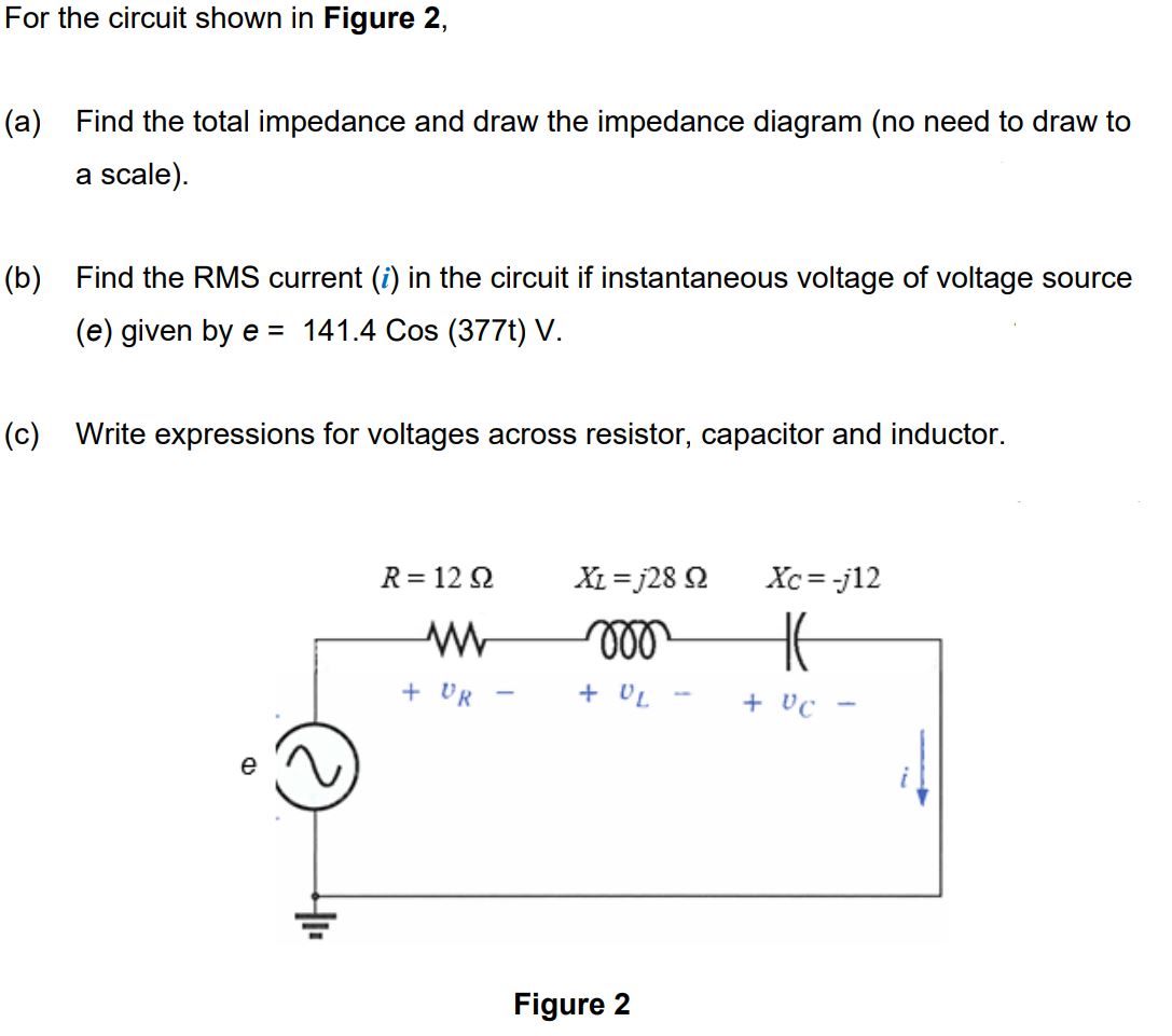 Solved For The Circuit Shown In Figure 2, A) Find The Total | Chegg.com