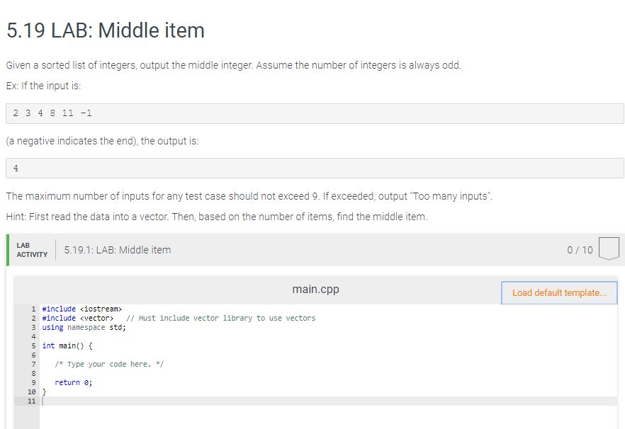 solved-5-19-lab-middle-item-given-a-sorted-list-of-integ-chegg