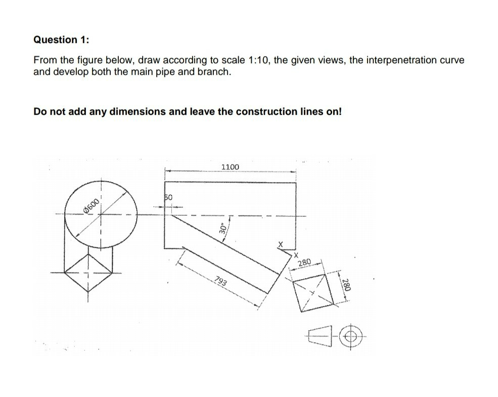 Solved Question 1 from the figure below, draw according to | Chegg.com
