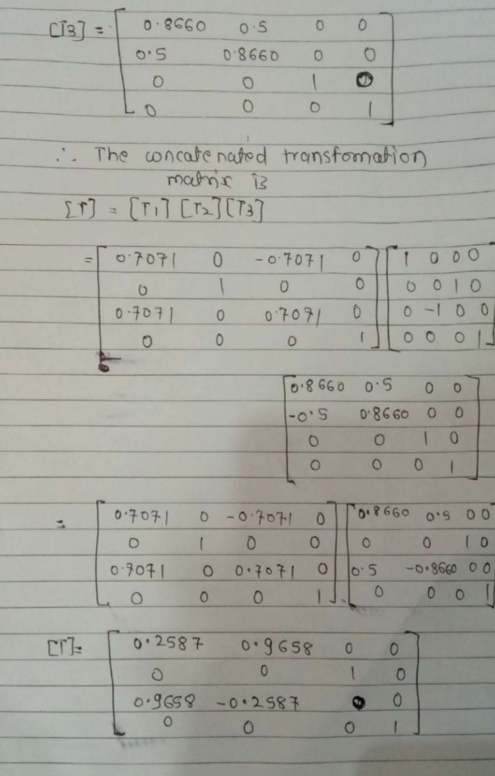 Solved 3 The 3d Shear Matrix Is Shown Below. Please Find The 