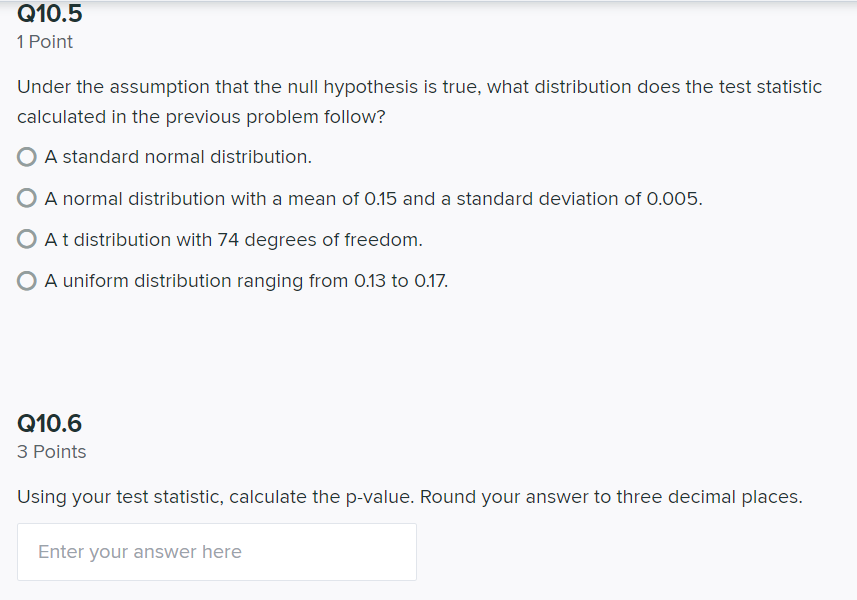Solved Q10 Confidence Intervals and Hypothesis Testing 12 | Chegg.com