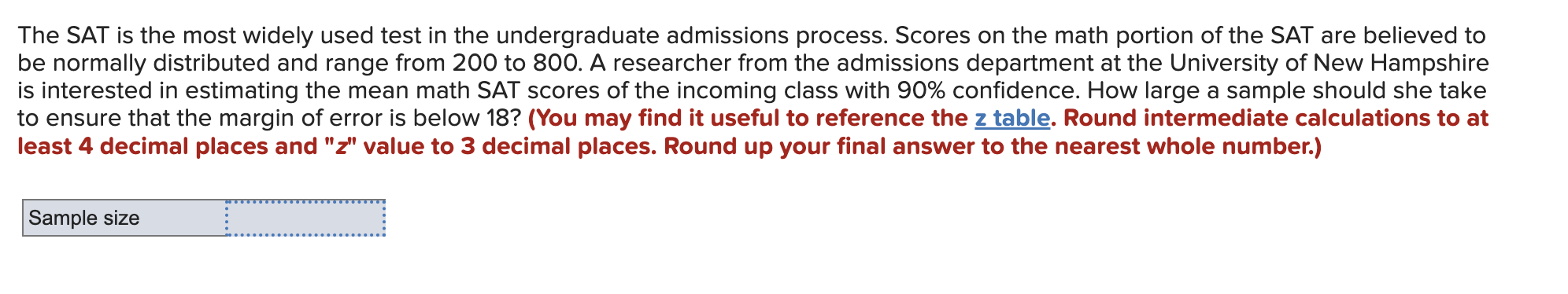 Solved The SAT is the most widely used test in the | Chegg.com