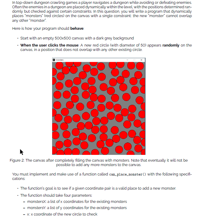 Solved Python 3, Processing environment. Use Processing to | Chegg.com
