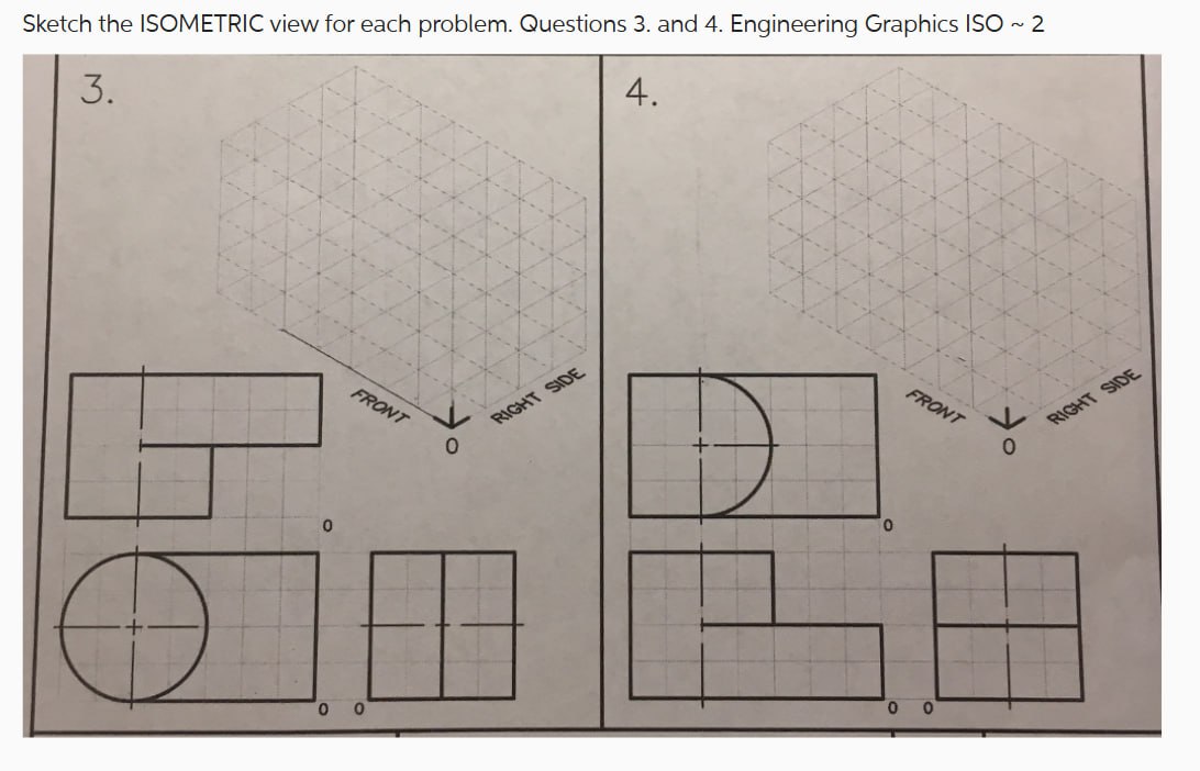 Solved Sketch the ISOMETRIC view for each problem. Questions | Chegg.com