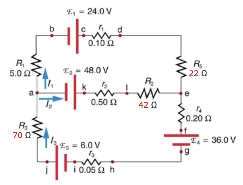 Solved Find The Currents (in A) Flowing In The Circuit In | Chegg.com