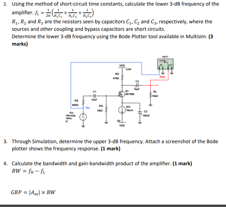 Solved 2. Using the method of shortcircuit time constants,