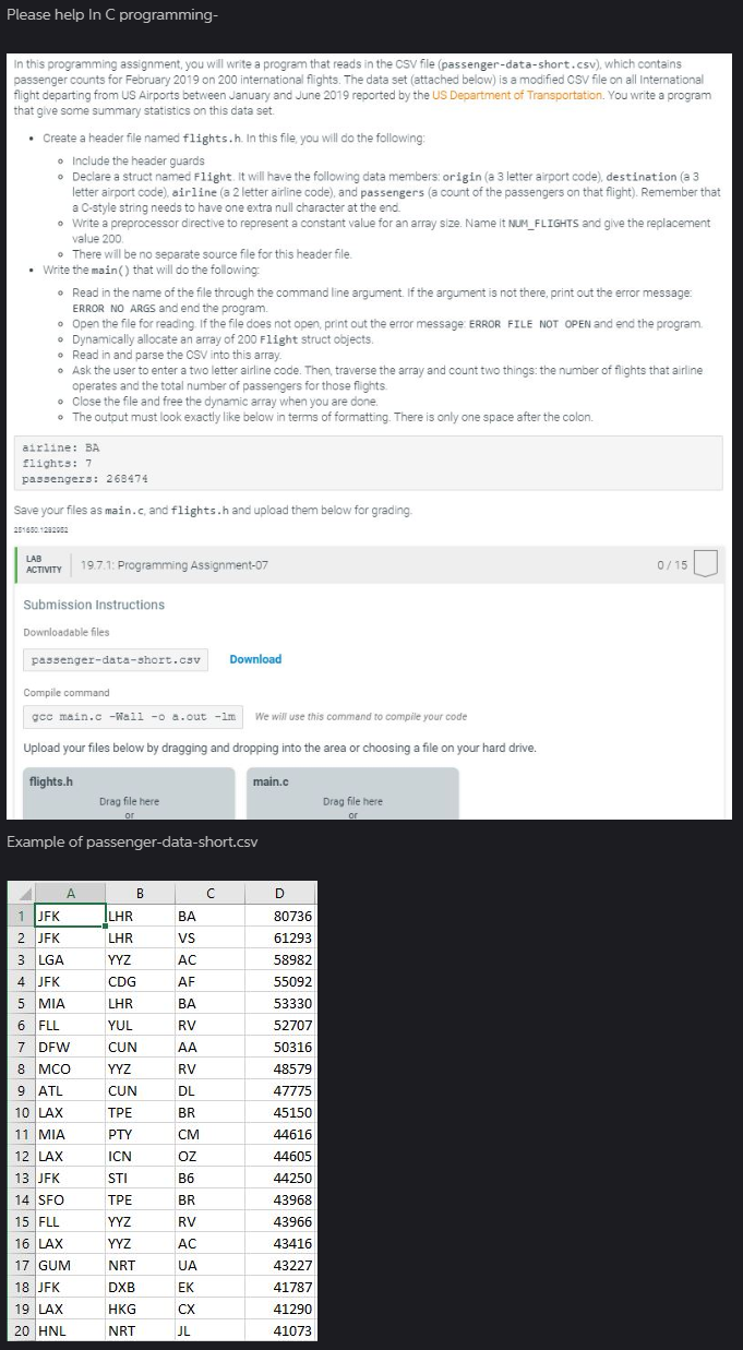Please help In C programming- o In this programming | Chegg.com
